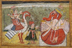 India, pintura en miniatura sobre papel de Unbekannt Unbekannt